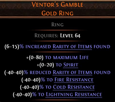 poe ventor's gamble|POE Ventor's Gamble Gold Ring Vendor recipes and .
